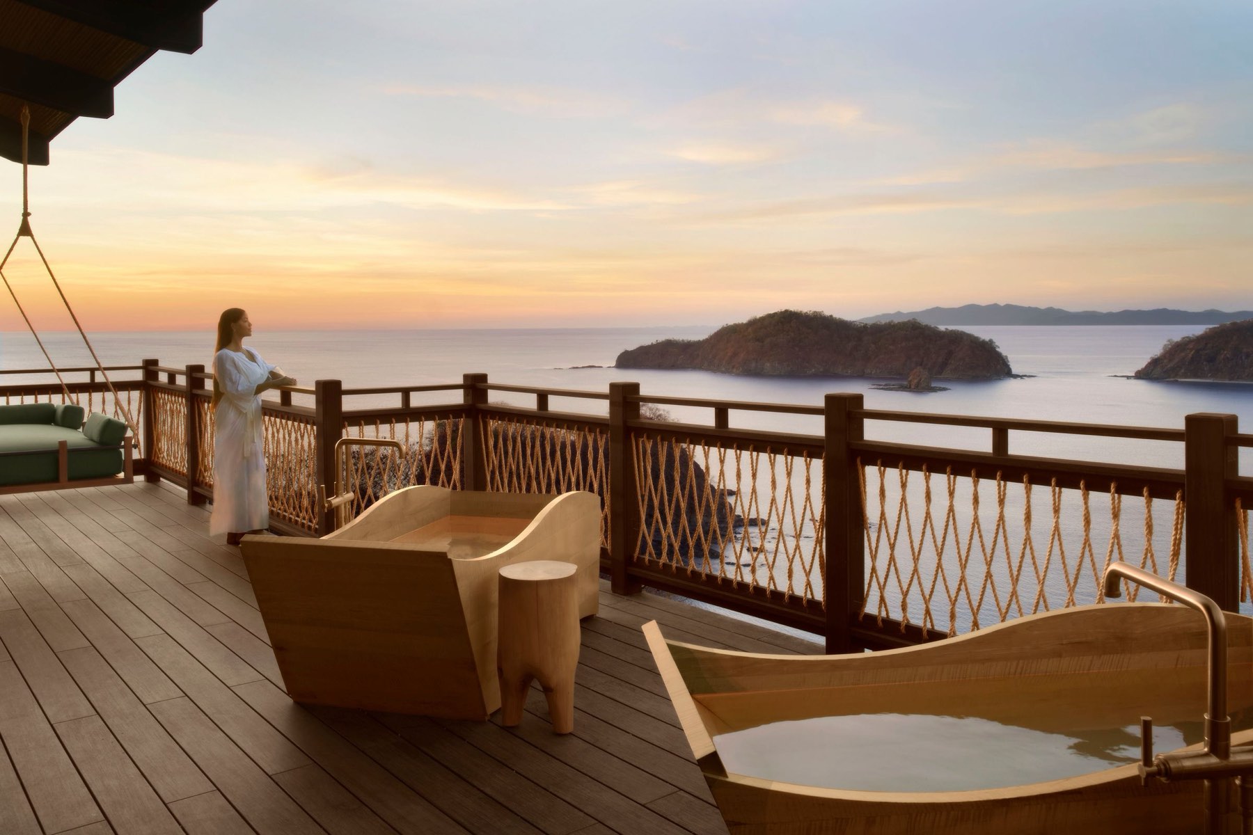 The Pacific glowing at sunset from Peninsula Papagayo